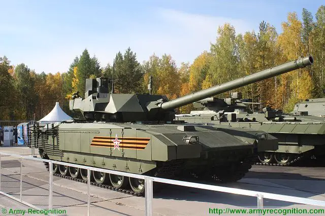 T-14 Armata main battle tank is armed with 125mm 2A82-1M gun with protective bore coating 640 001