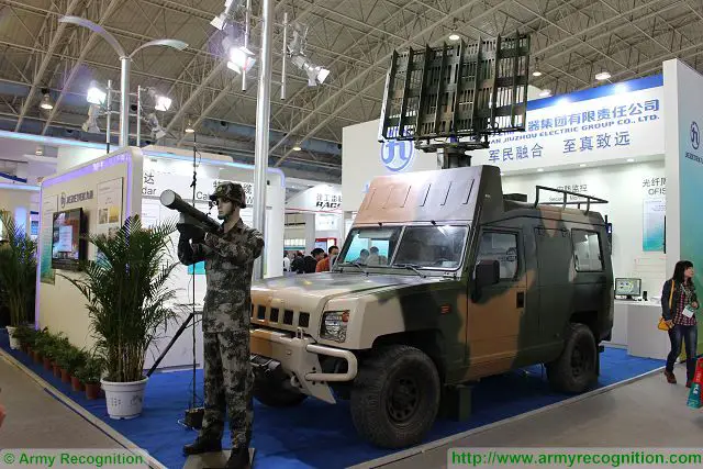 Jezetec JZ QF-612 Command and Control radar on 4x4 light tactical vehicle CIDEX China 640 001