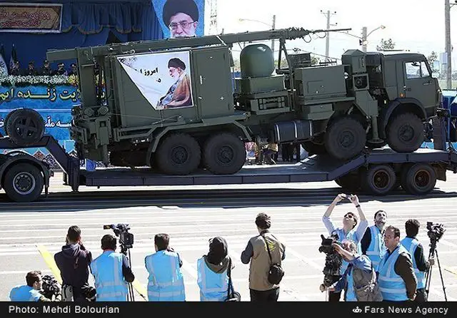 Iran on Sunday, April 17, 2016, displayed components of the Russian-made S-300 air defense missile system in a military parade in Tehran, held to mark the National Army Day. The Iranian news agencies released photos showing components of S-300 missile defense system delivered to Iran last week.