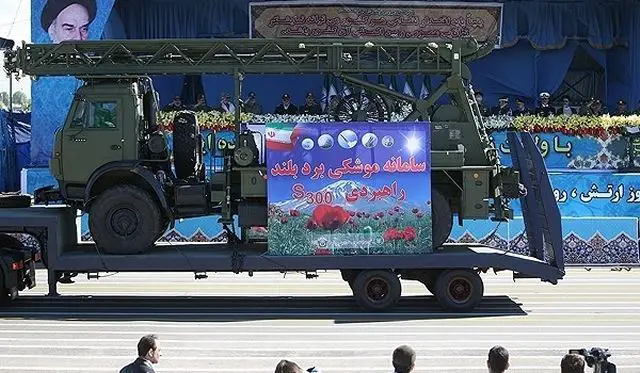 Iran on Sunday, April 17, 2016, displayed components of the Russian-made S-300 air defense missile system in a military parade in Tehran, held to mark the National Army Day. The Iranian news agencies released photos showing components of S-300 missile defense system delivered to Iran last week.