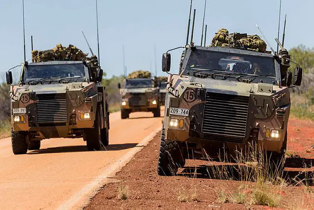 Bushmaster 4x4 protected vehicles from Australian army will be fitted with new weapon systems 640 001