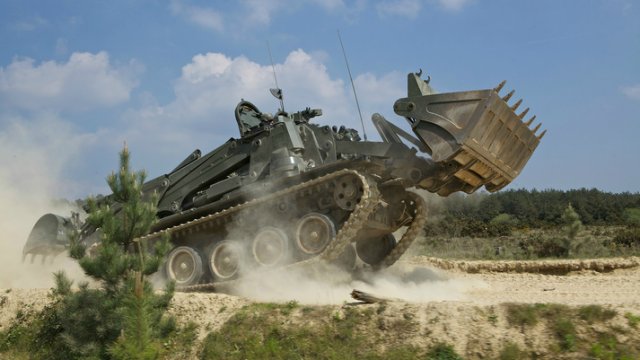 BAE Systems unveils its reworked Terrier Armoured Combat Engineer Vehicle 640 002