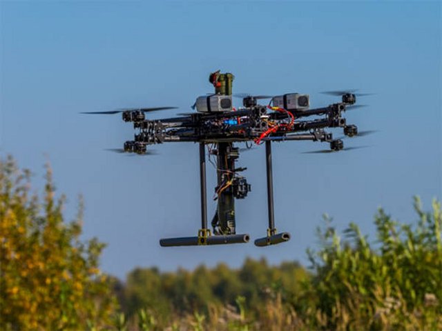 Russian company UIMC has presented releases for a new multicopter attack system 640 001