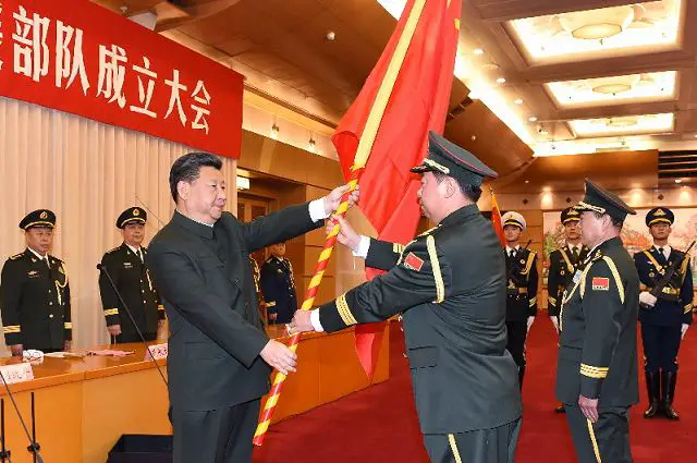 The Chinese People’s Liberation Army (PLA) established the PLA Army’s leading organ, the PLA Rocket Force and the PLA Strategic Support Force on December 31, 2015. An inauguration ceremony was held in Beijing on the same day.