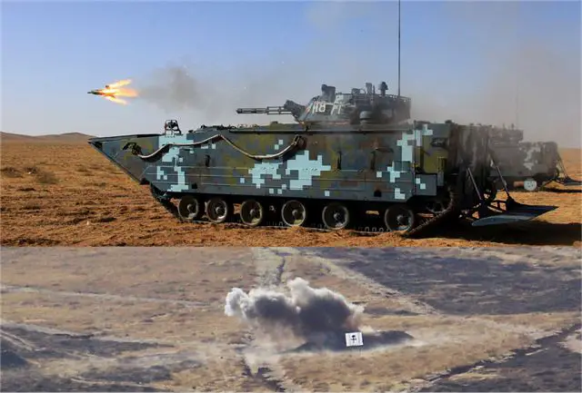 Marine Corps of Chinese Army conducts first live-fire military exercise in the desert 640 001