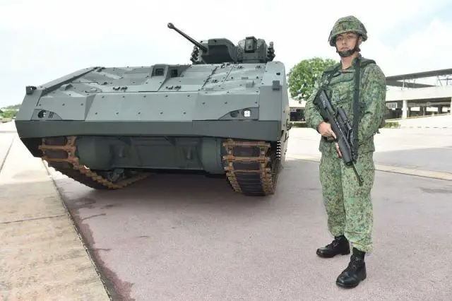 Singapore Armed Forces have received first prototype next generation Armoured Fighting Vehicle 640 001