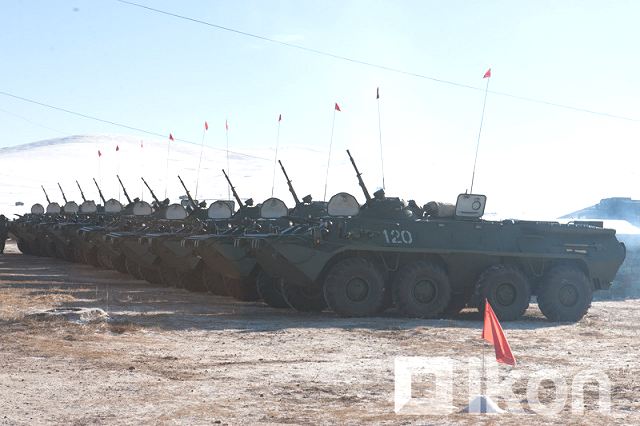 Mongolia received Russian second-hand T-72A main battle tanks and BTR-70M 8x8 armoured personnel carrier as military aid in 2015, according to the Stockholm International Peace Research Institute`s (SIPRI) arms transfer database. This transfer of combat equipment to Mongolia is provided in the framework of military and technical assistance of the Russian Federation.