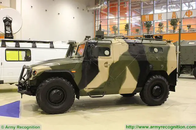 The United Instrument Corporation (UIC, a Rostec subsidiary) has derived a scout/command vehicle from the Tigr armored car. The derivative can detect enemy vehicles and manpower out to 10-plus km, UIC told TASS on Monday, March 14, 2016.