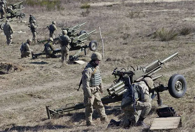 U.S. soldiers with the 3rd Battalion, 15th Infantry Regiment, 2nd Infantry Brigade Combat Team, 3rd Infantry Division, partnered with and trained Ukrainian army soldiers on defensive artillery tactics culminating with a mortar live-fire exercise March 19, 2016, at the International Peacekeeping and Security Center.