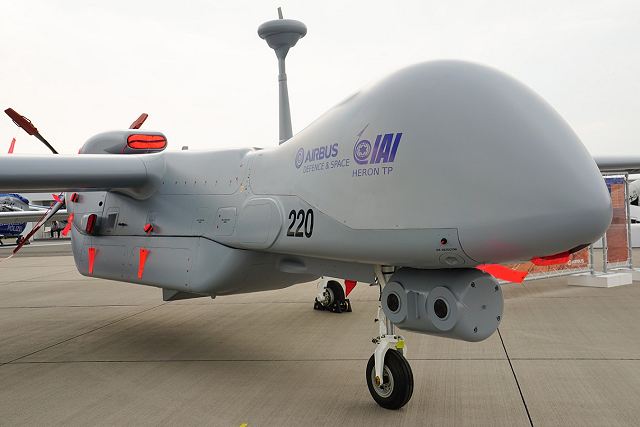 The Israeli HERON TP MALE (Medium Altitude Long Endurance) UAV System will enter in service with the Indian armed forces. A total of 10 Heron TP armed drones were under procurement process since 2015. 