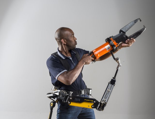 The key weight-bearing component of Lockheed Martin's industry-leading FORTIS® industrial exoskeleton is now available as a separate product. Capable of supporting weight up to 50 pounds, the unpowered FORTIS Tool Arm relieves fatigue as users work with heavy industrial tools.