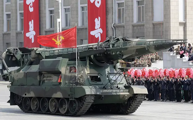 Another new mobile ballistic missile was showed for the first time at the North Korean military parade of April 2017 mounted on a tracked chassis which seems similar to the Soviet made SCUD-A. 