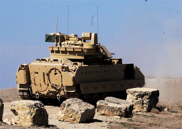 U.S. Soldiers from Company C, 2nd Combined Arms Battalion, 137th Infantry Regiment, Kansas National Guard, train with new M2A3 Bradley Infantry Fighting Vehicle. The Bradley M2A3 IFV Infantry Fighting Vehicle is an improved version of the Bradley M2A2.