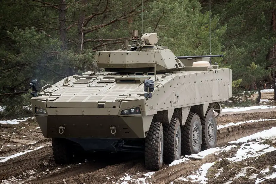 Prototype of Slovak Patria AMV 8x8 armored fitted with 30mm turret 925 001