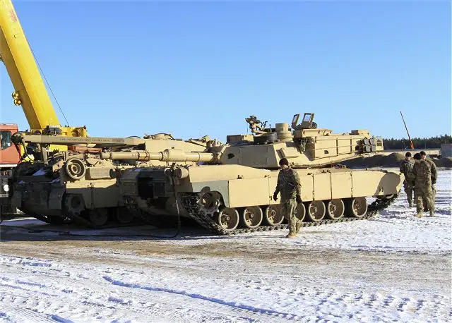 In less than 30 days, the U.S. soldiers of 1st Battalion, 68th Armor Regiment, 3rd Armored Brigade, 4th Infantry Division, have assembled, tested, and forward deployed full armored assets throughout the Baltic region in support of Atlantic Resolve.
