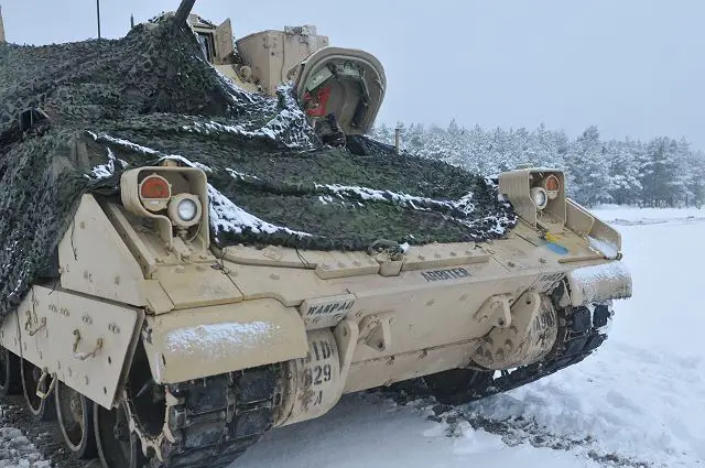 U.S. Army M1A Abrams main battle tank and Bradley crews from 1st Battalion, 68th Armor Regiment, 3rd Armored Brigade, 4th Infantry Division conducted their first zero and Live-Fire Accuracy Screening Tests at Presidential Range in Swietozow, Poland, January 16. 