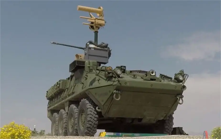 live firing demonstration with new mobile SHORAD systems for US Army program Stryker with 30mm cannon and AUDS 925 001