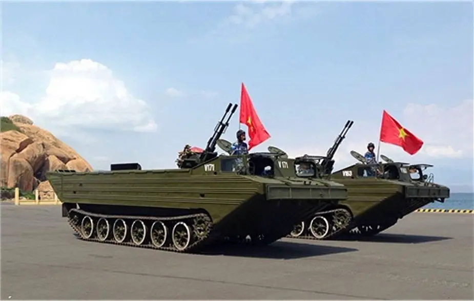 Vietnam has upgraded PTS M amphibious tracked vehicle with ZU 23 2 anti aicraft cannon 925 001