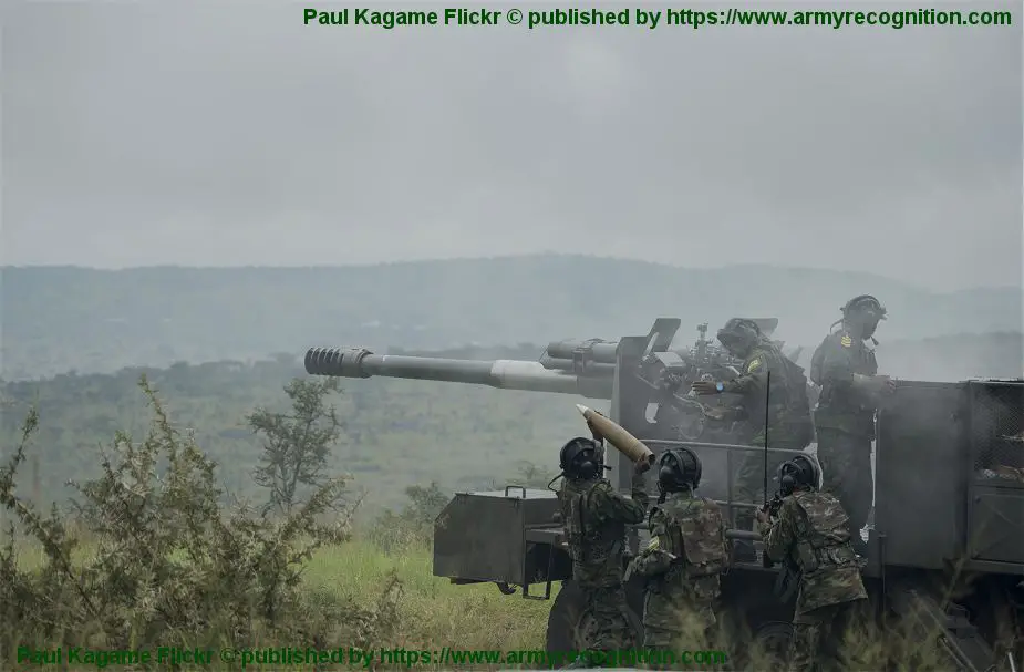 Chinese CS SH1 122mm howitzer in service with Rwandan Rwanda army defence forces 925 001