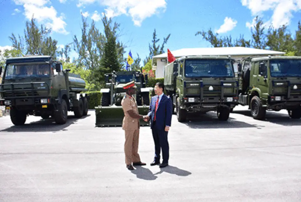 Barbados Defence Force receives equipment from China
