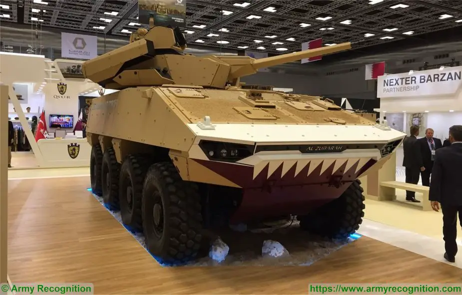 DIMDEX 2018 Barzan Holdings presents Al Zubarah Qatari VBCI Nexter 8x8 armored 925 001