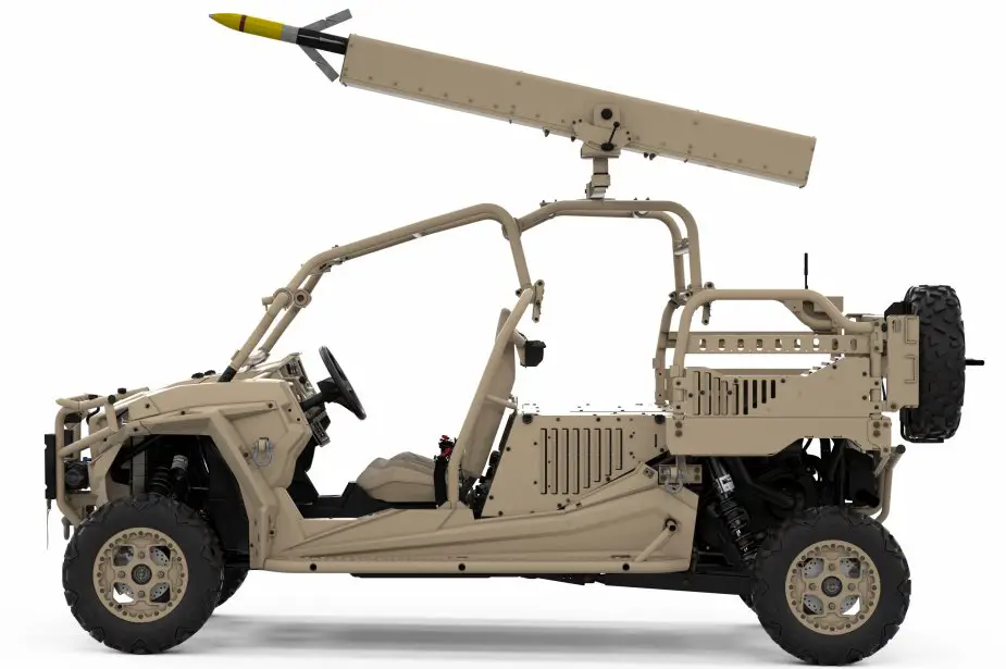 Arnold Defense rocket launchers on display at the 2019 Quad A Army Aviation Mission Solutions Summit