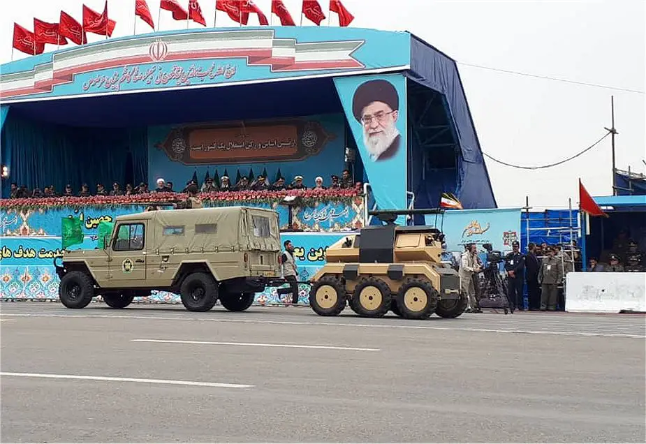 New Iranian made 6x6 UGV Unmanned Ground Vehicle unveiled during National Army Day 925 001