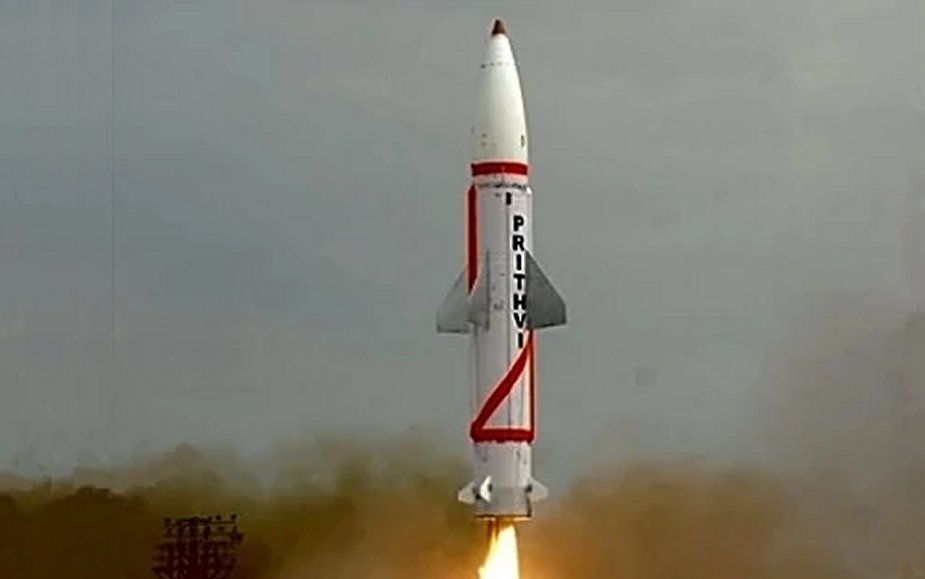India successfully conducted night test firing of Prithvi ballistic missile