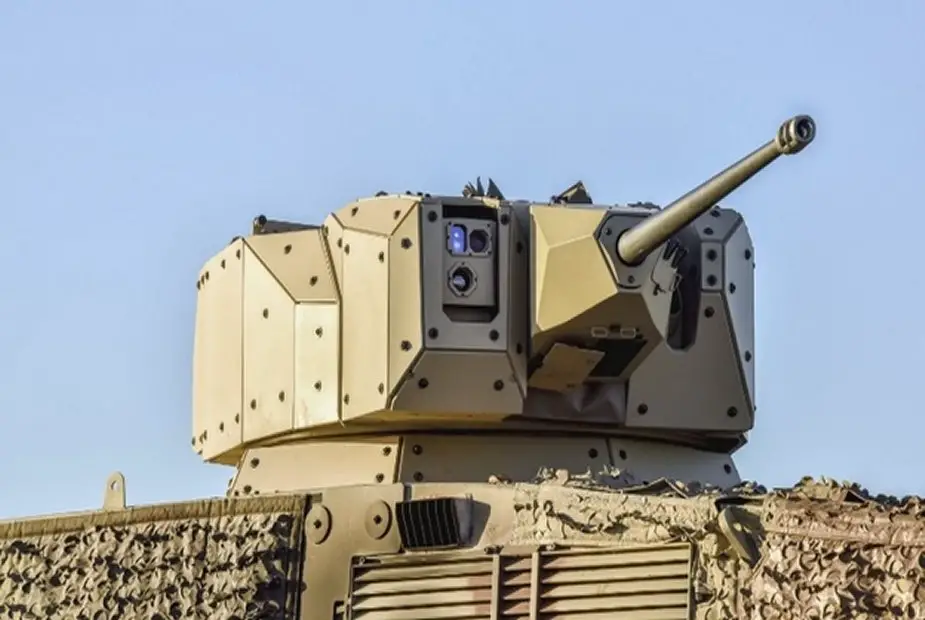 Denel Vehicle Systems discussing RCG30 vehicle mounted turret with UAE