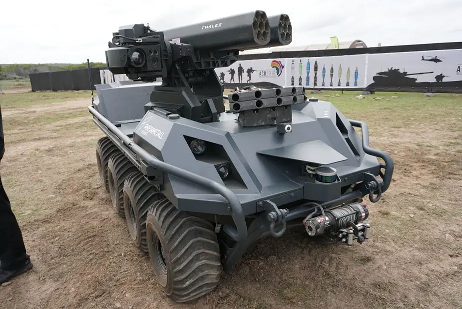 Rheinmetall unveils its Mission Master UGV armed with Thales 70mm ...
