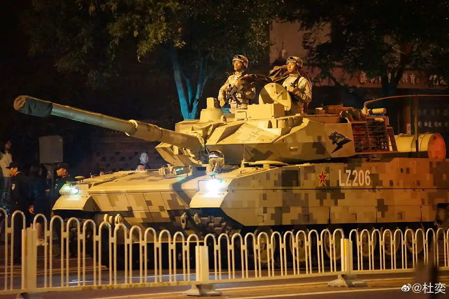 New light tank Type 15 at rehearsal of Chinese military parade 925 001