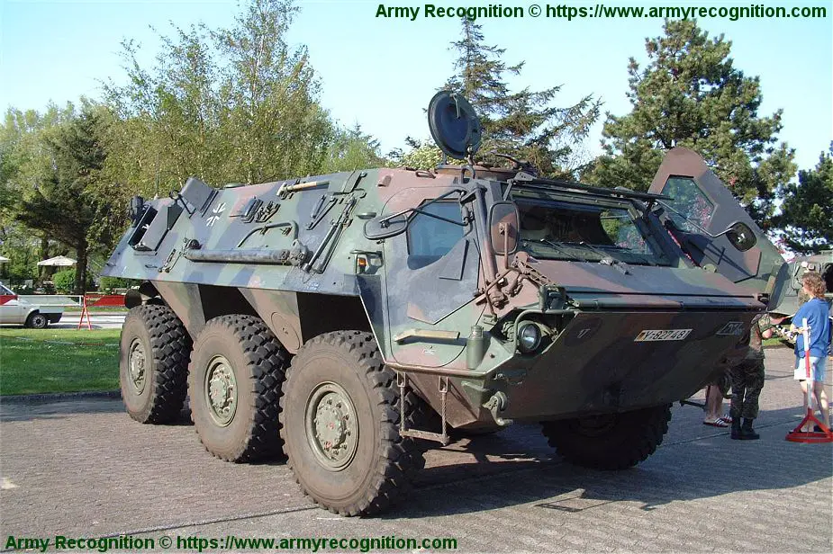 Worldwide used Rheinmetall Fuchs Fox 6x6 armored transport vehicle 925 003