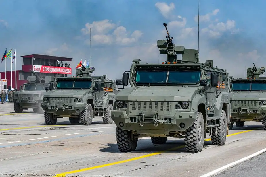 Kamaz 53949 Typhoon K 4x4 armored vehicle with NSV 12 7mm machine gun Russia victory day military parade 2020 001