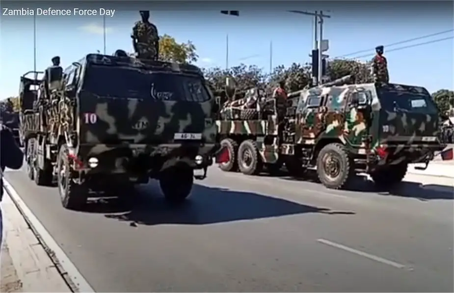 Zambia defence force military parade June 2021 Atmos M 46 130mm on Tatra chassis 925 001