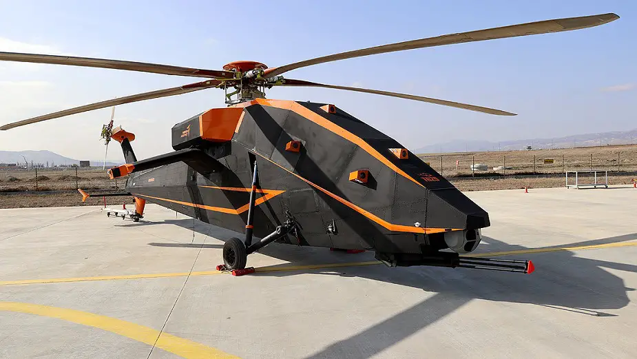 Turkish Aerospace Industries unveils T629 unmanned electric powered attack helicopter