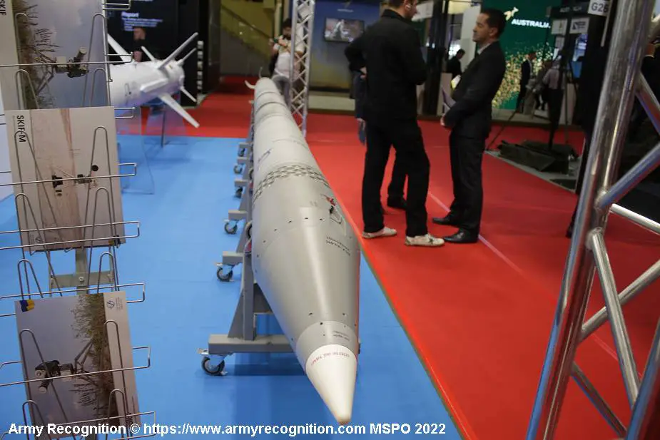 Ukraine unveils its new Vilkha 300mm MLRS rocket launchet at MSPO 2022 Poland 925 002