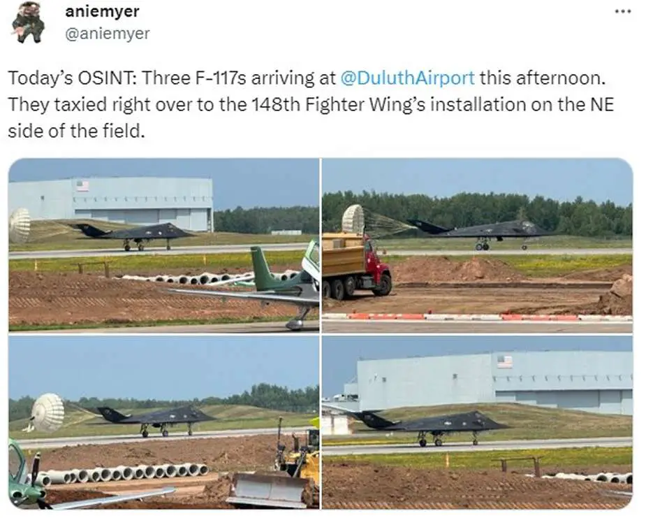 F 117A Nighthawk stealth aircraft taking part In Northern Lightning 2023 exercise