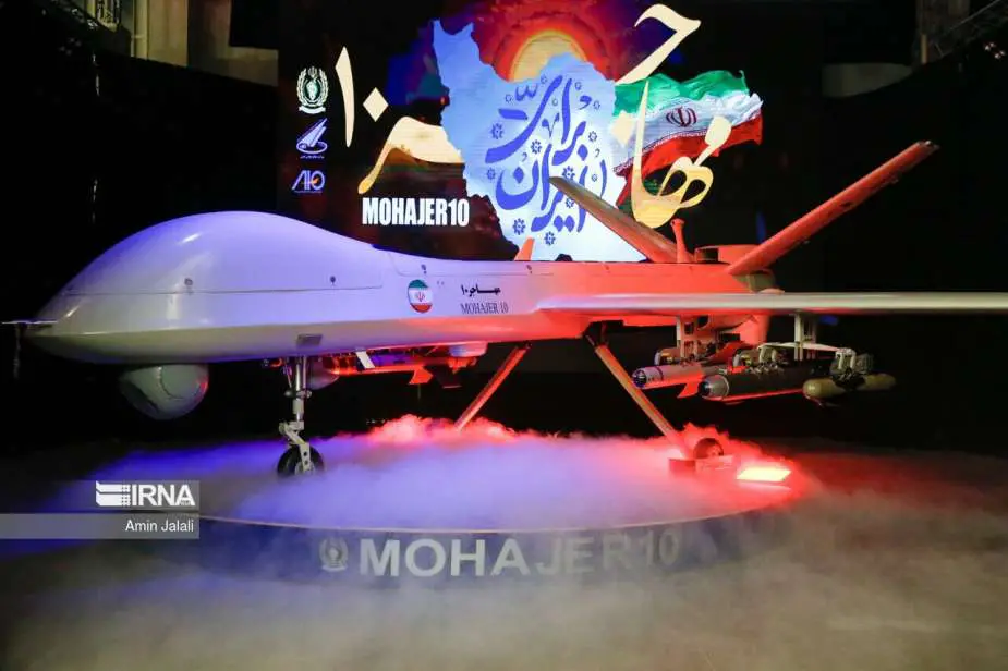 Iran unveils latest Mohajer 10 combat drone 1