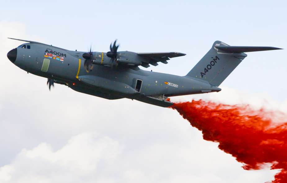 Airbus completes flight test campaign for A400M improved firefighting prototype kit