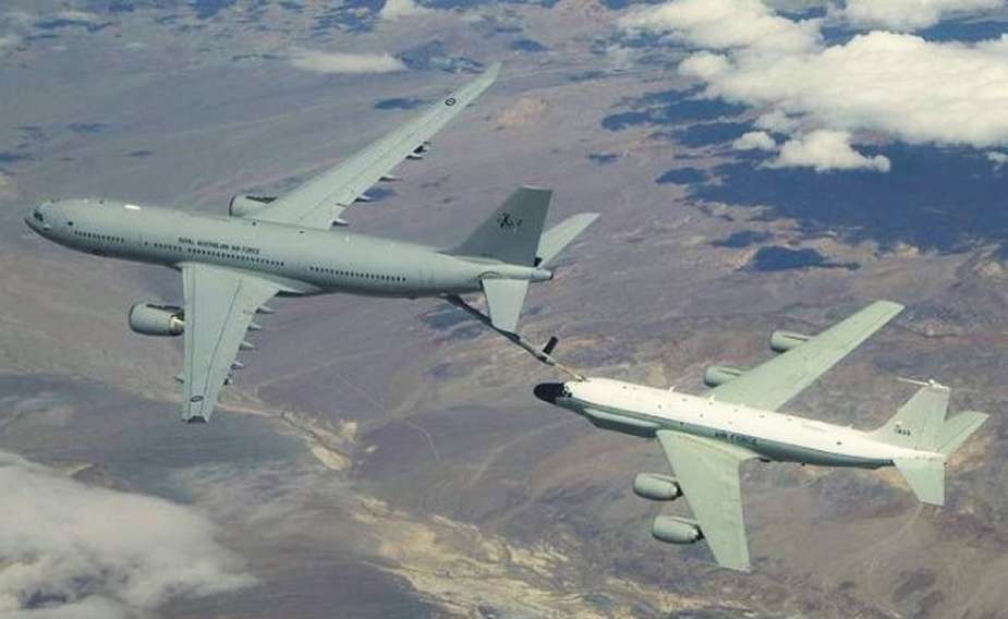 RAAF and USAF collaborate in air to air refueling trials from Edwards AFB