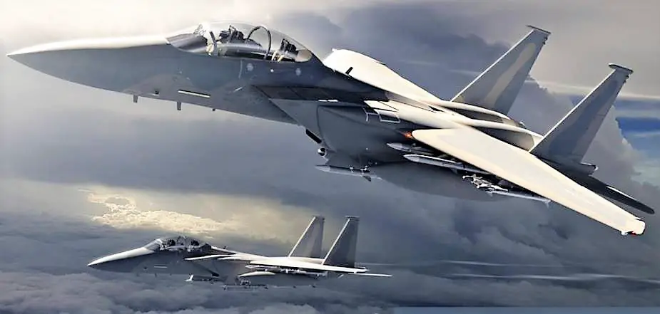 US Air Force new F 15EX fighters test fire missiles in new configuration 2
