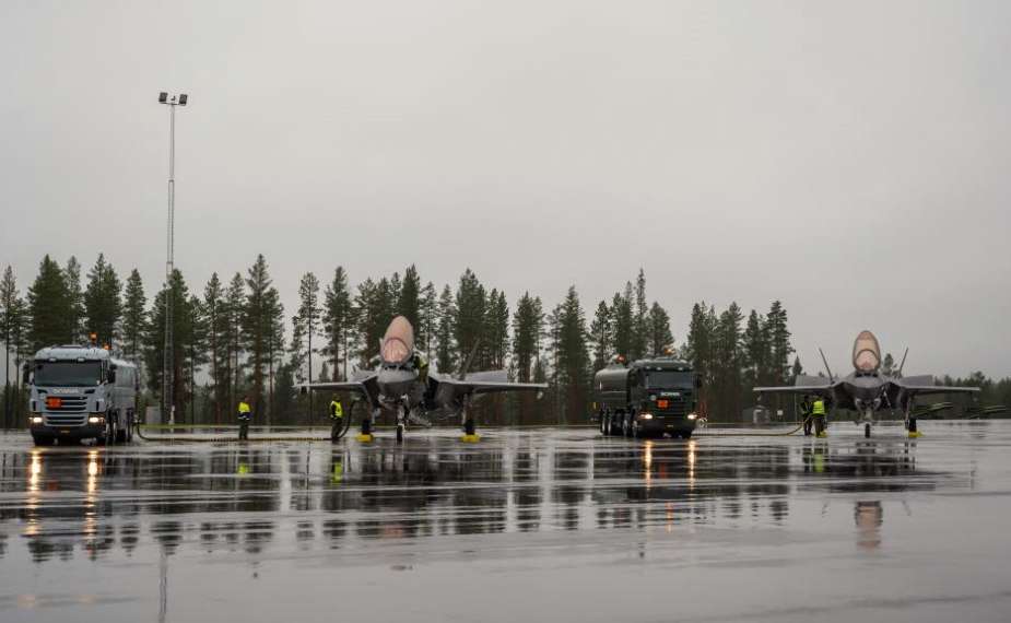 Norwegian Air Force F 35 fighters land for first time on Swedish soil 3