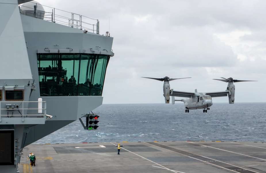 HX 21 completes V 22 Osprey sea trials aboard HMS Prince of Wales 1