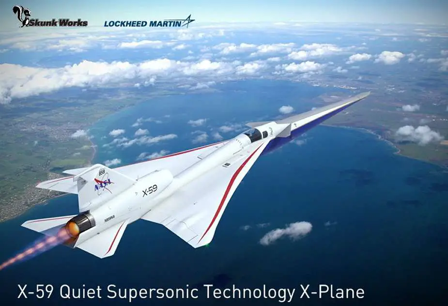 Lockheed Martins Skunk Works rolls out X 59 NASAs newest supersonic X plane 0