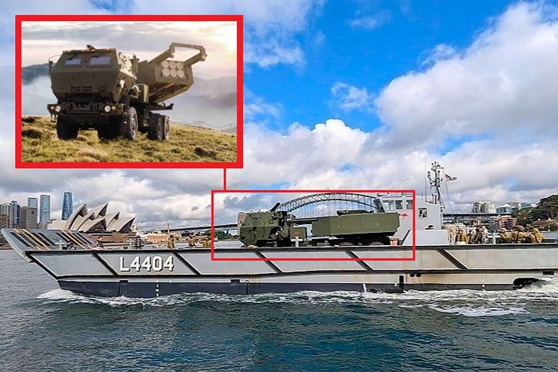 Beyond the technical success of loading and moving the launcher, the Sydney Harbour activity signals that Australian HIMARS will not be confined to inland training areas or fixed garrisons (Picture source: Australian MoD)