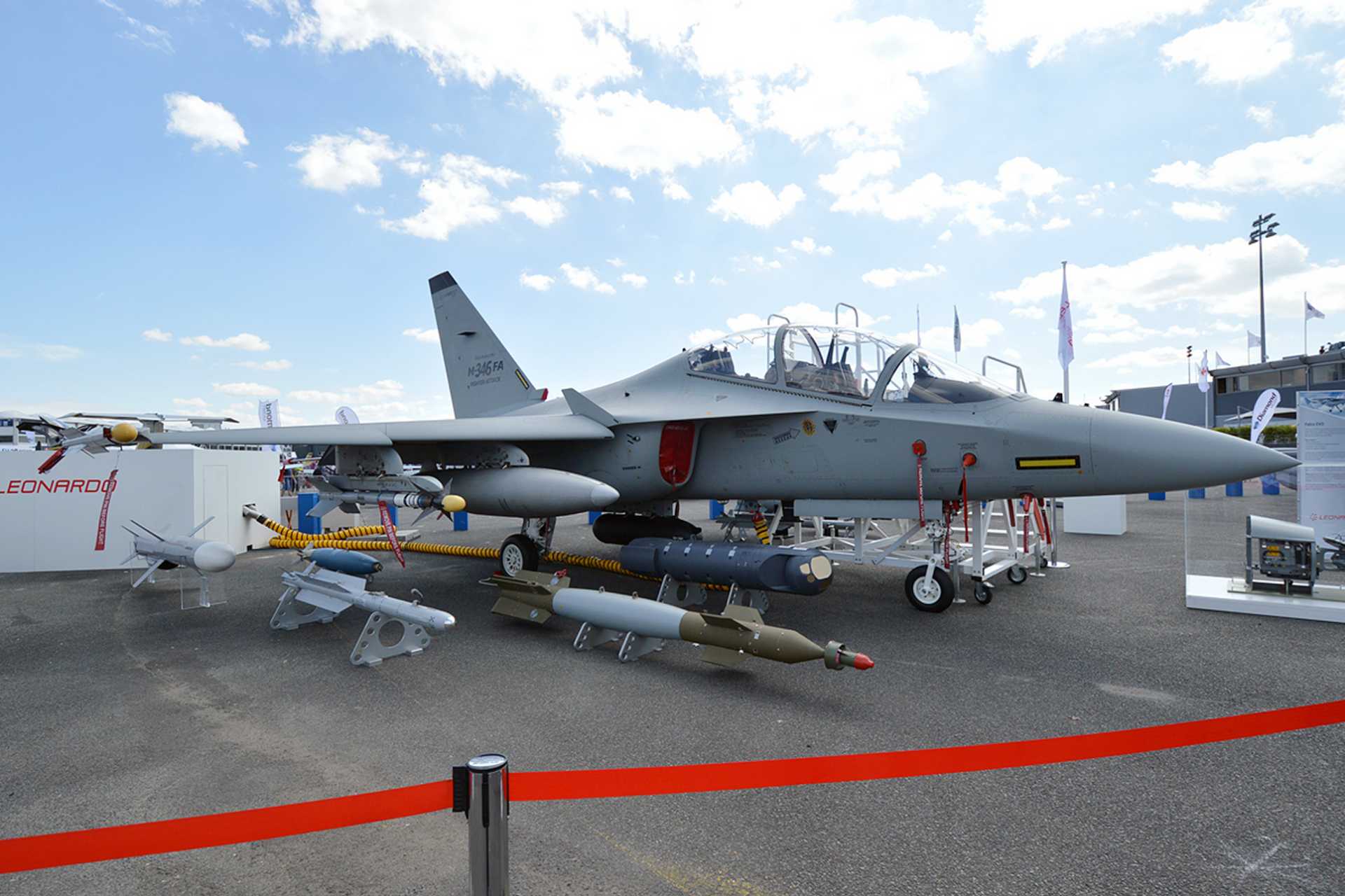 The M-346FA is a twin-engine light fighter and advanced jet trainer developed by Leonardo, combining high-performance pilot instruction capabilities with secondary roles in air policing and tactical support. Equipped with radar, precision munitions, and embedded simulation systems, it offers cost-effective training and light combat versatility for modern air forces.