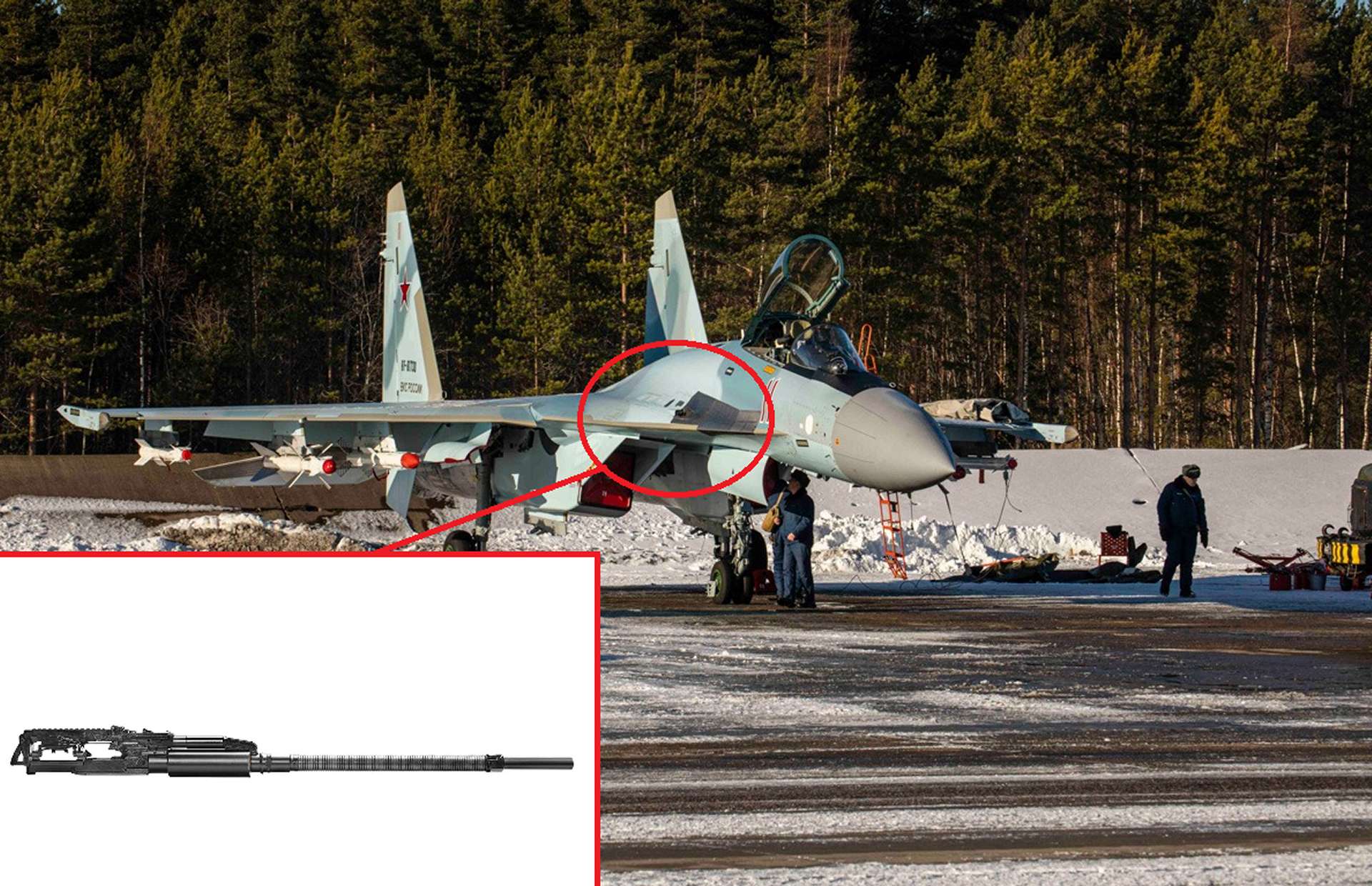 The 30 mm GSh-301 aircraft cannon provides fighter and strike aircraft with a lightweight, high-rate-of-fire internal gun capable of delivering short, accurate bursts against aerial and ground targets at close range, offering an immediate and flexible combat option independent of missile systems (Picture source: Russian MoD).