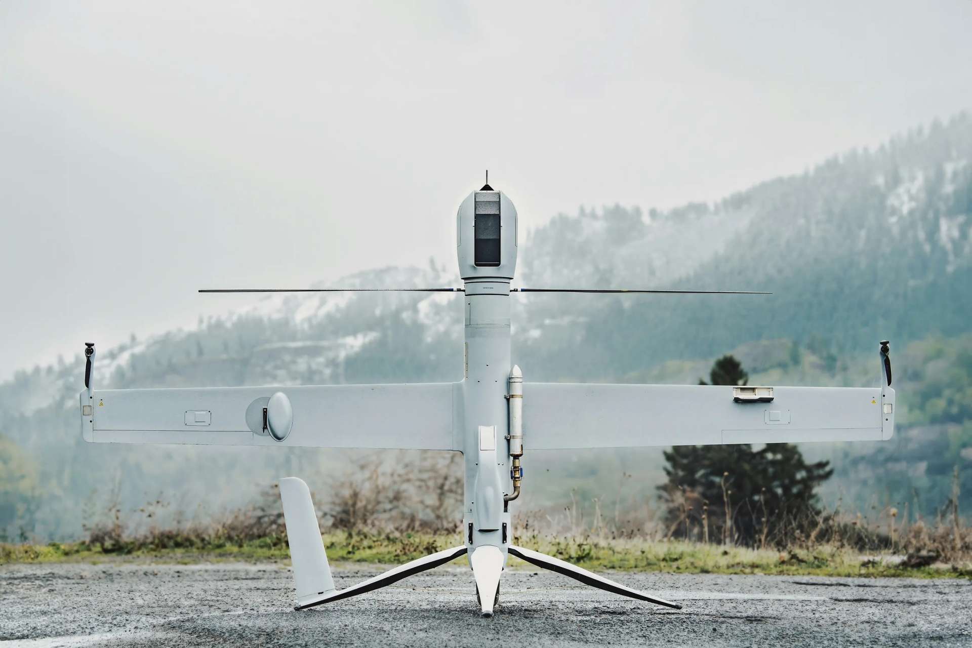 Airbus’s Flexrotor is a compact VTOL uncrewed aircraft that can operate from small ship decks and deliver long-endurance maritime surveillance with electro-optical and infrared sensors (Picture Source: Airbus)