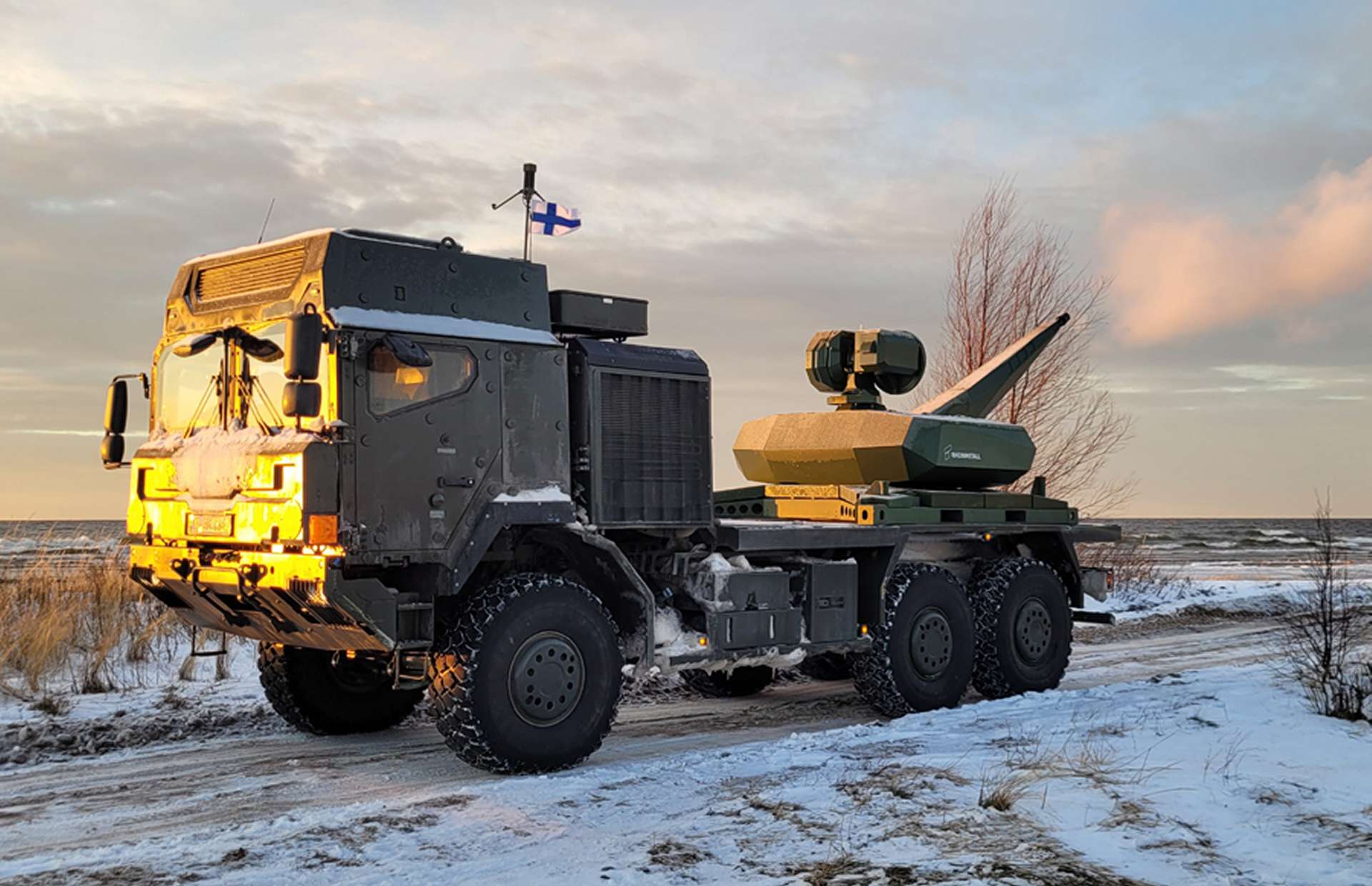 30 mm revolver cannon firing programmable KETF airburst rounds that scatter tungsten pellets to knock down small drones fast and cheaply, ideal against mass UAS attacks (Picture source: Rheinmetall).