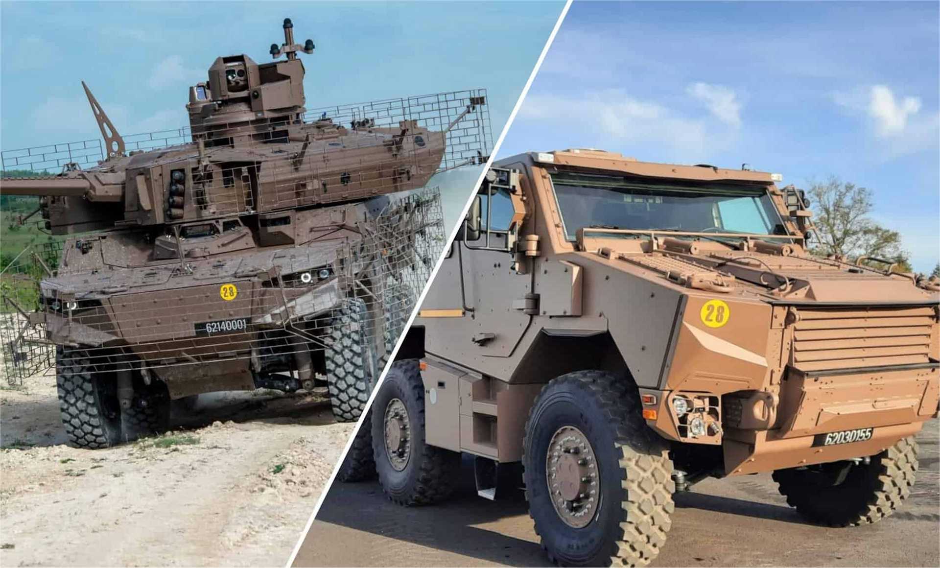 Luxembourg to acquire with Belgium 38 Jaguar (left) and 16 Griffon (right) armored vehicles for joint NATO reconnaissance battalion operational by 2030